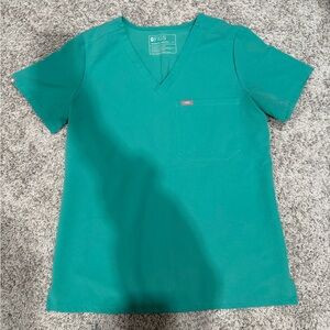 FIGS S Teal Scrub Top and basic livingston scrub pants